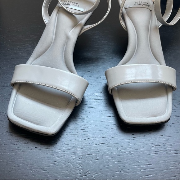 Jeffrey Campbell Women's Gray Evoke Kitten Heel Ankle Strap Sandal - Picture 6 of 9